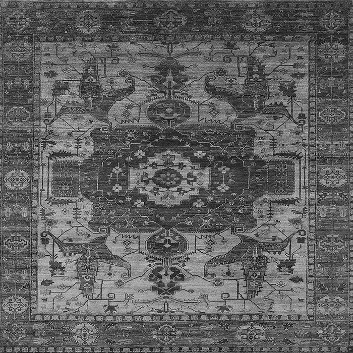 Square Oriental Gray Industrial Rug, urb1567gry