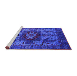 Sideview of Machine Washable Oriental Purple Industrial Area Rugs, wshurb1567pur