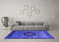 Machine Washable Oriental Purple Industrial Rug, wshurb1567pur