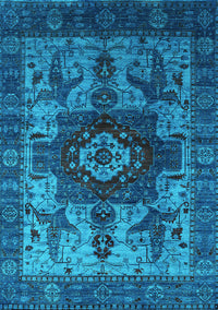 Oriental Turquoise Industrial Rug, urb1567turq