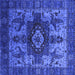 Square Oriental Blue Industrial Rug, urb1567blu