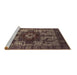 Sideview of Machine Washable Oriental Brown Industrial Rug, wshurb1567brn