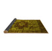 Sideview of Oriental Yellow Industrial Rug, urb1567yw