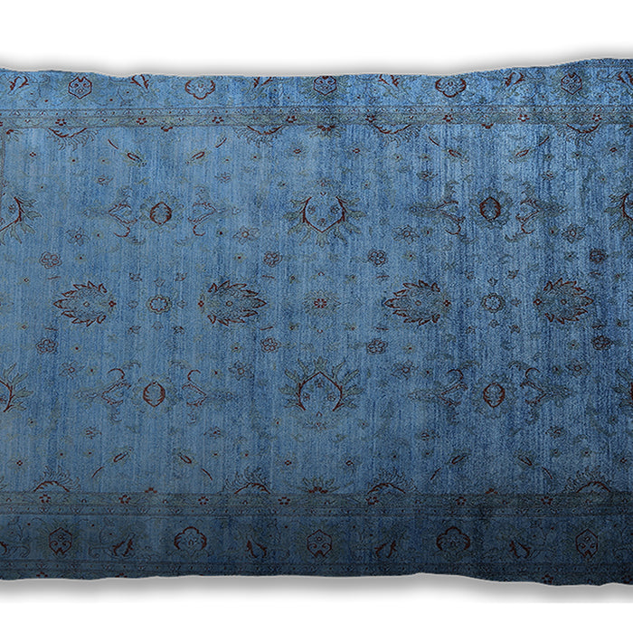 Mid-Century Modern Urban Blue Lumbar Throw Pillow, 13 inch by 19 inch, lburb1568