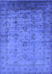 Oriental Blue Industrial Rug, urb1568blu