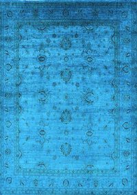 Oriental Light Blue Industrial Rug, urb1568lblu