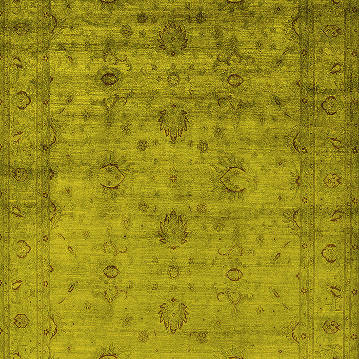 Oriental Yellow Industrial Rug, urb1568yw