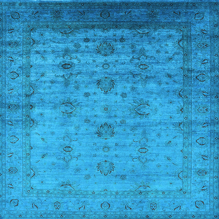 Square Oriental Light Blue Industrial Rug, urb1568lblu