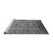 Sideview of Machine Washable Oriental Gray Industrial Rug, wshurb1568gry