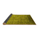 Sideview of Oriental Yellow Industrial Rug, urb1568yw