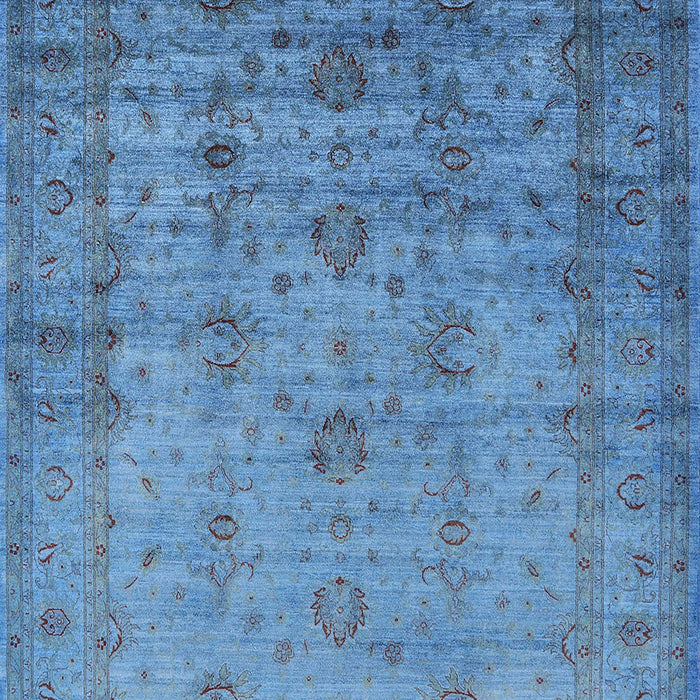 Mid-Century Modern Blue Oriental Rug, urb1568