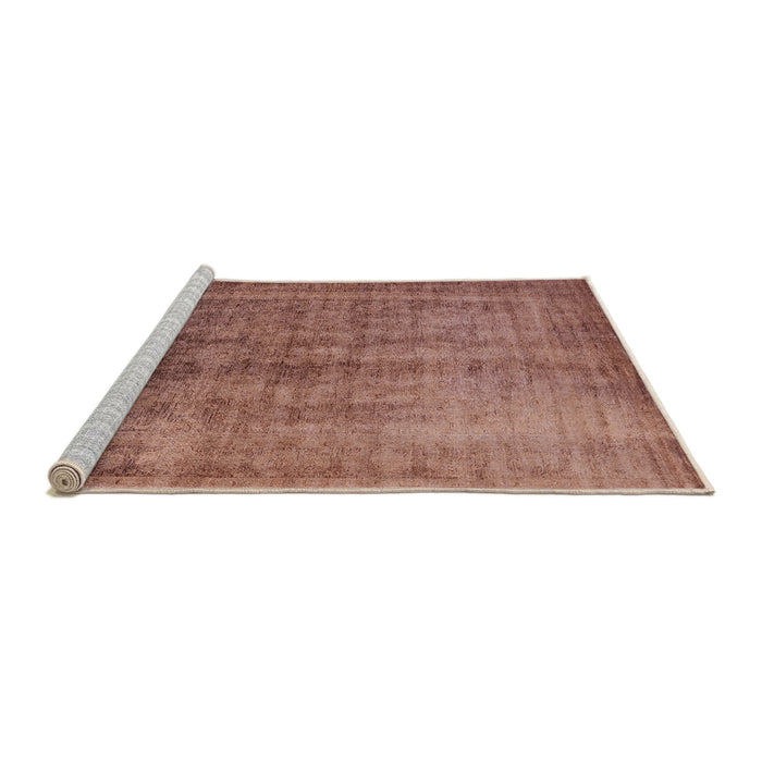 Sideview of Machine Washable Industrial Modern Chestnut Red Rug, wshurb1569