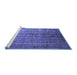 Sideview of Machine Washable Oriental Blue Industrial Rug, wshurb1569blu