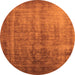 Round Oriental Orange Industrial Rug, urb1569org