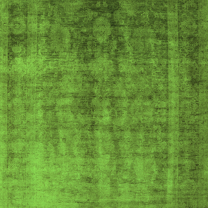Machine Washable Oriental Green Industrial Area Rugs, wshurb1569grn