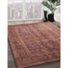 Mid-Century Modern Chestnut Red Oriental Rug in Family Room, urb1569