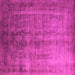 Square Oriental Pink Industrial Rug, urb1569pnk