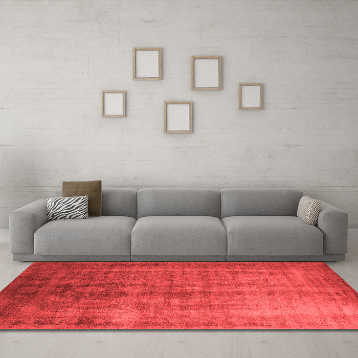 Industrial Red Washable Rugs