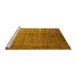 Sideview of Machine Washable Oriental Yellow Industrial Rug, wshurb1569yw