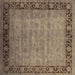 Square Oriental Brown Industrial Rug, urb1570brn