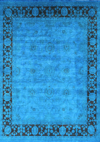 Oriental Light Blue Industrial Rug, urb1570lblu