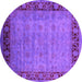 Round Oriental Pink Industrial Rug, urb1570pnk