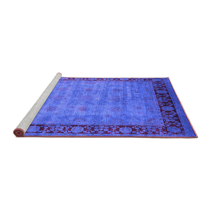 Sideview of Machine Washable Oriental Purple Industrial Area Rugs, wshurb1570pur