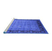 Sideview of Machine Washable Oriental Blue Industrial Rug, wshurb1570blu