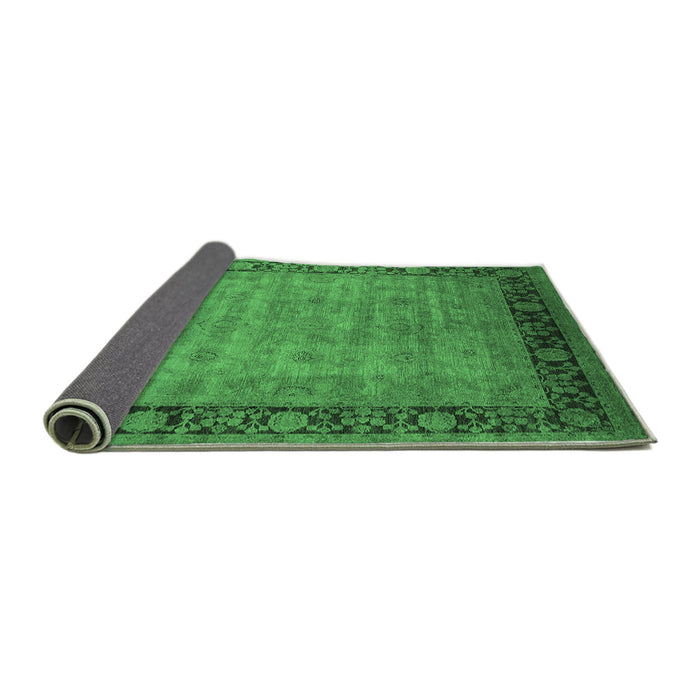 Sideview of Oriental Emerald Green Industrial Rug, urb1570emgrn