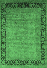 Oriental Emerald Green Industrial Rug, urb1570emgrn