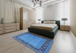 Mid-Century Modern Oriental Rug in a Bedroom, urb1570