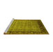 Sideview of Machine Washable Oriental Yellow Industrial Rug, wshurb1570yw