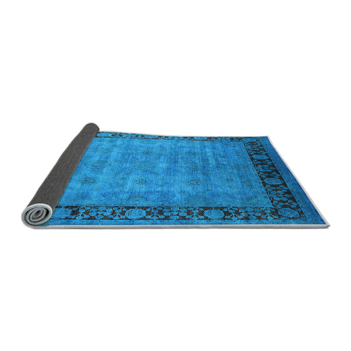 Sideview of Oriental Light Blue Industrial Rug, urb1570lblu