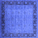 Square Oriental Blue Industrial Rug, urb1570blu