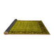 Sideview of Oriental Yellow Industrial Rug, urb1570yw