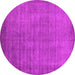 Round Oriental Pink Industrial Rug, urb1571pnk