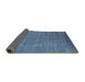 Sideview of Oriental Turquoise Industrial Rug, urb1571turq