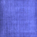 Square Machine Washable Oriental Blue Industrial Rug, wshurb1571blu