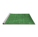 Sideview of Machine Washable Oriental Emerald Green Industrial Area Rugs, wshurb1571emgrn