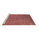 Sideview of Machine Washable Oriental Brown Industrial Rug, wshurb1571brn