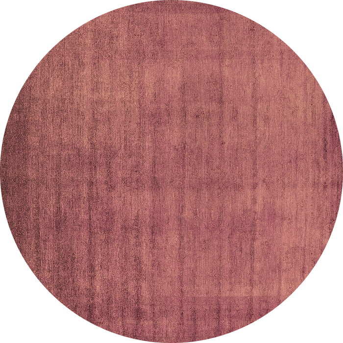 Round Oriental Brown Industrial Rug, urb1571brn