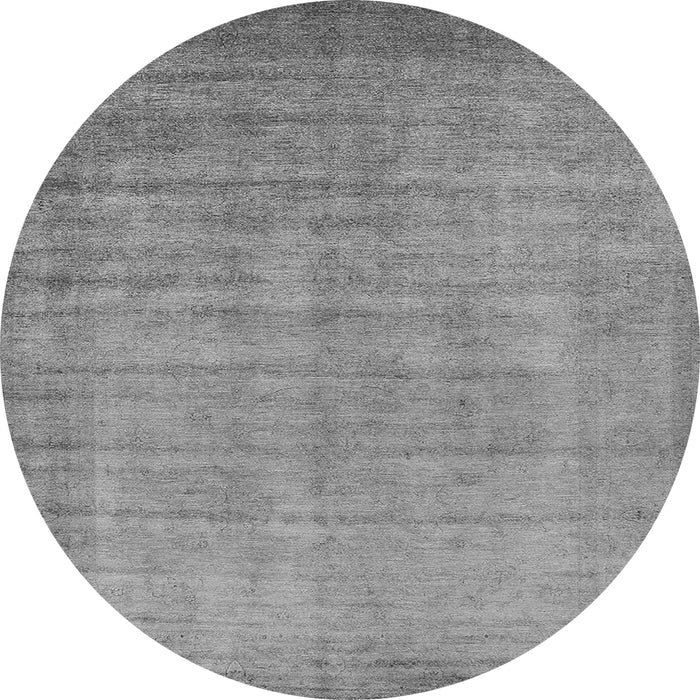 Round Oriental Gray Industrial Rug, urb1571gry