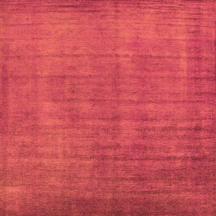 Square Machine Washable Oriental Orange Industrial Area Rugs, wshurb1571org