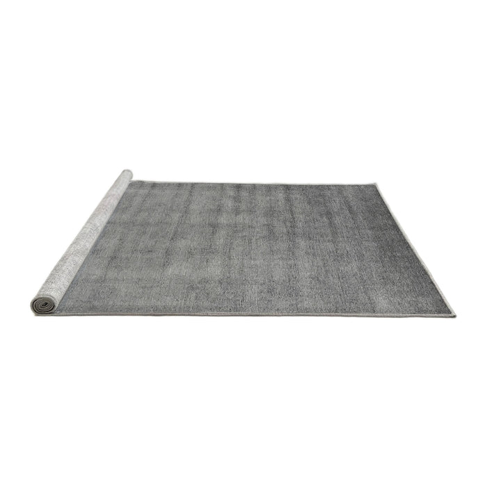 Sideview of Machine Washable Oriental Gray Industrial Rug, wshurb1571gry