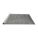 Sideview of Machine Washable Oriental Gray Industrial Rug, wshurb1571gry