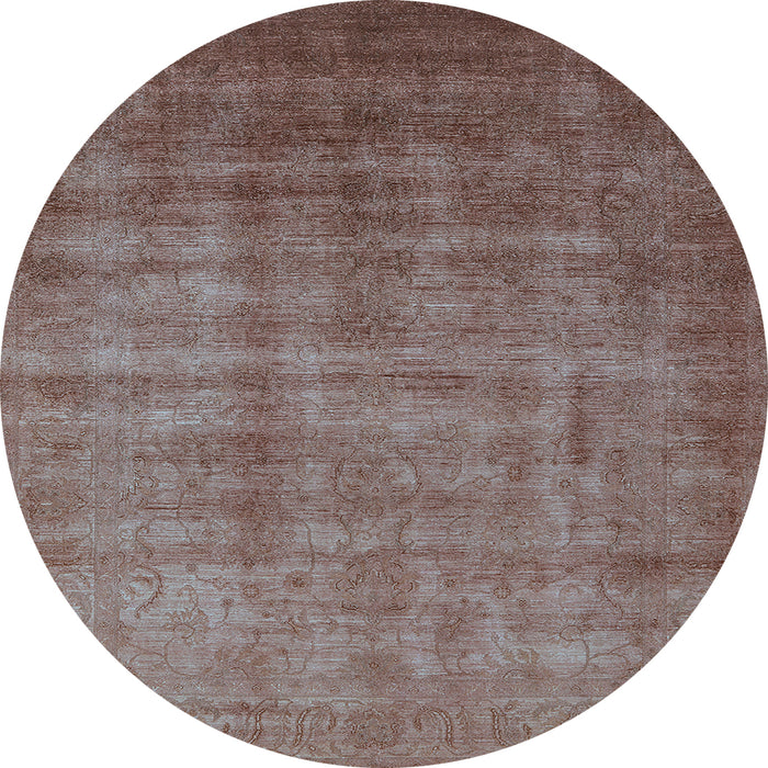 Round Oriental Light Blue Industrial Rug, urb1572lblu