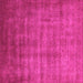 Square Machine Washable Oriental Pink Industrial Rug, wshurb1572pnk