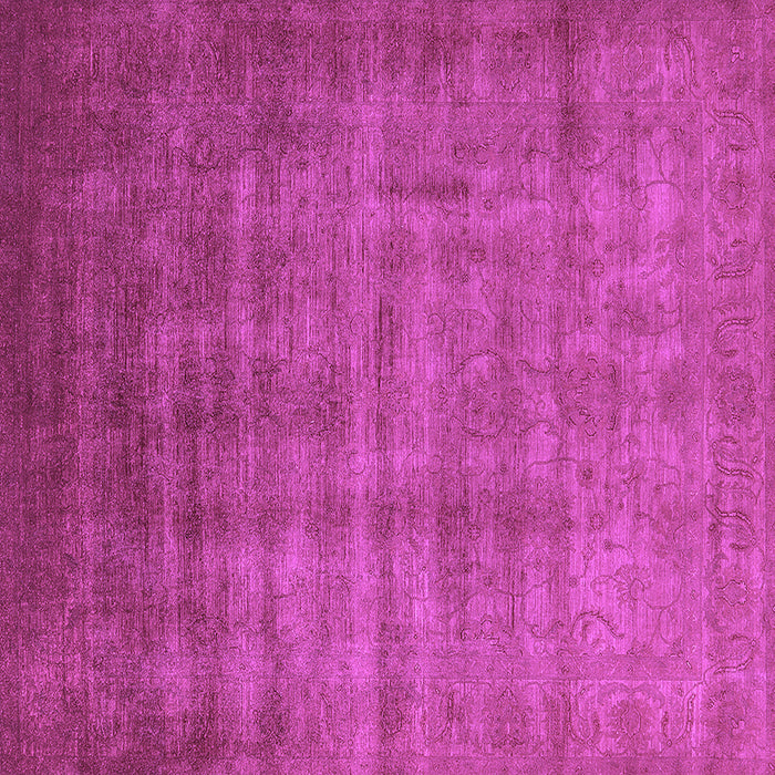 Square Machine Washable Oriental Purple Industrial Area Rugs, wshurb1572pur
