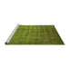 Sideview of Machine Washable Oriental Green Industrial Area Rugs, wshurb1572grn