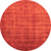 Round Oriental Orange Industrial Rug, urb1572org